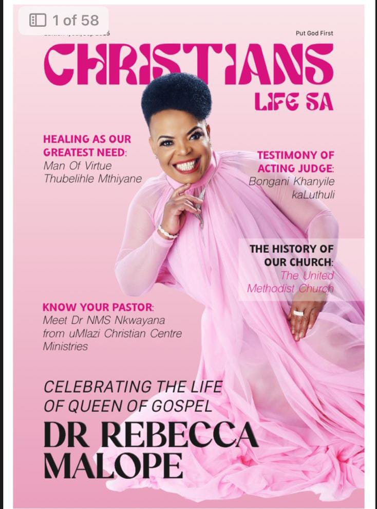 Christians Life SA Magazine featuring Dr. Rebecca Malope